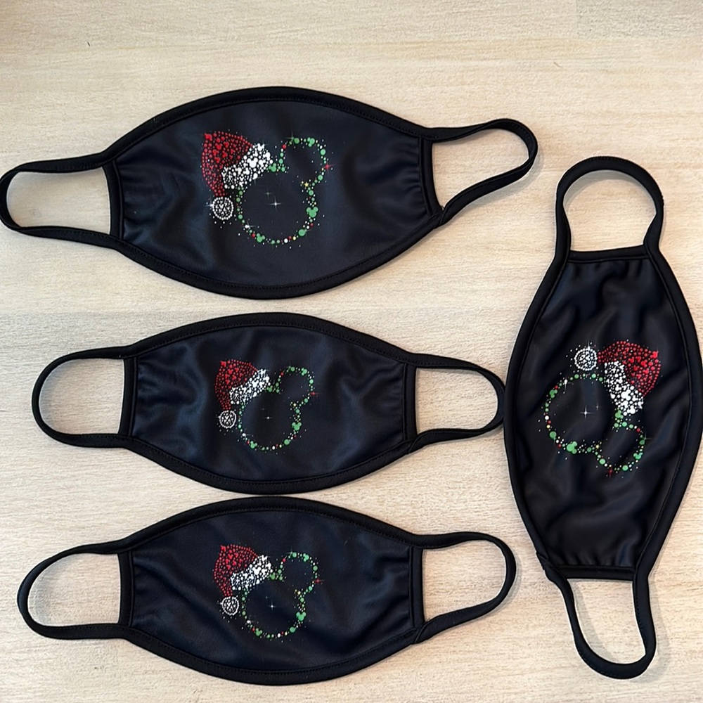 Mickey Mouse Holiday Face Coverings 2 adult 2children